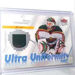 Hockey Star Manny Fernandez Ultra Fleer Game-Used Jersey Hockey Card U-MF